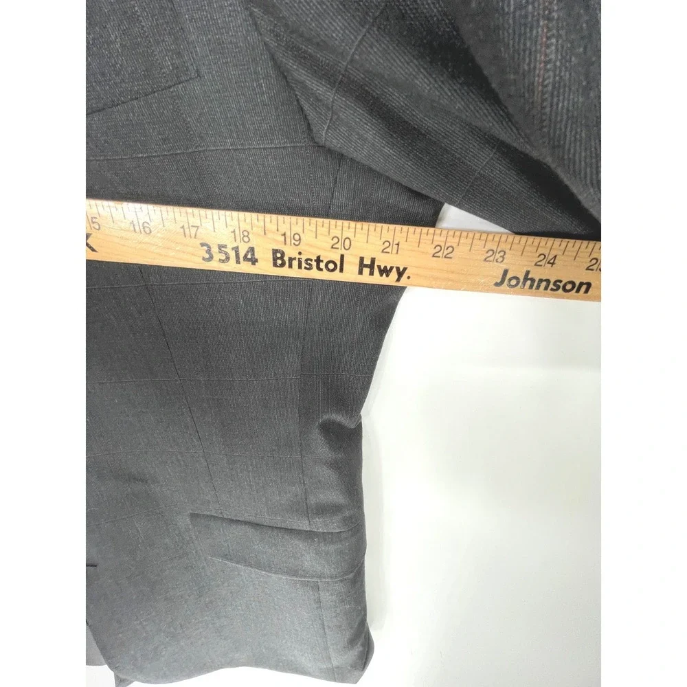 Hart Schaffner & Marx Mens Blazer 40R Sport Coat Windowpane Wool Softly Tailored